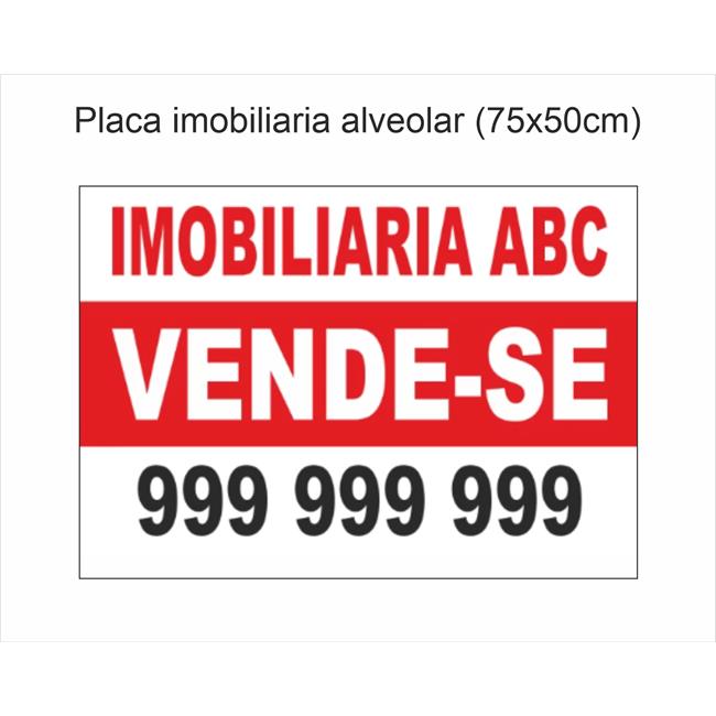 PLACA VENDE-SE/ALUGA-SE ALVEOLAR 75X50.