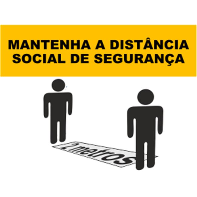 SINAL DISTANCIA SOCIAL RETANGULAR 60X45 (AUTOCOLANTE).