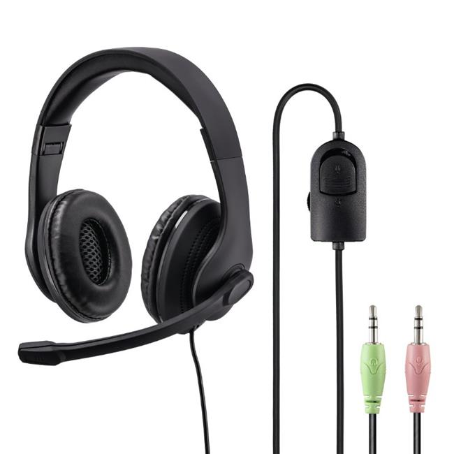 AUSCULTADORES C/MIC HAMA HS- P200 2 JACK 3.5MM