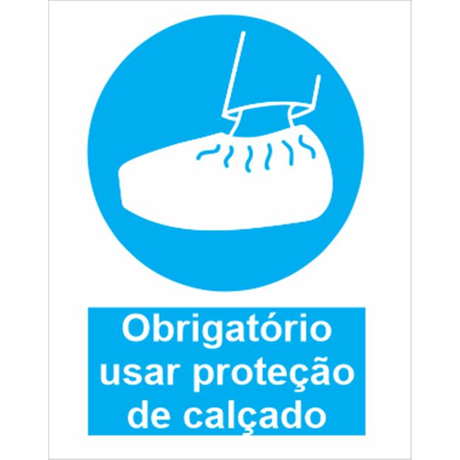 SINAL OBRIG. PROTECAO CALCADO 15X20 (AUTOCOLANTE)