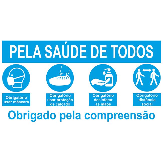 SINAL MASCARA PES GEL DISTANCIA 50X25 (AUTOCOLANTE)