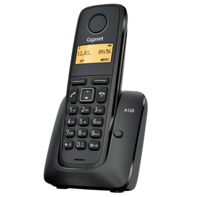 TELEFONE S/FIOS SIEMENS GIGASET AS405H TERMINAL LCD PRETO/CINZA