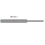 ETIQ. ROLO 105X8 DATAPOL R2500 DIR. ALUMINIO