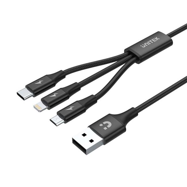 CABO USB  3 IN1 USB PARA MICRO-USB TYPE-C E LIGHTNING