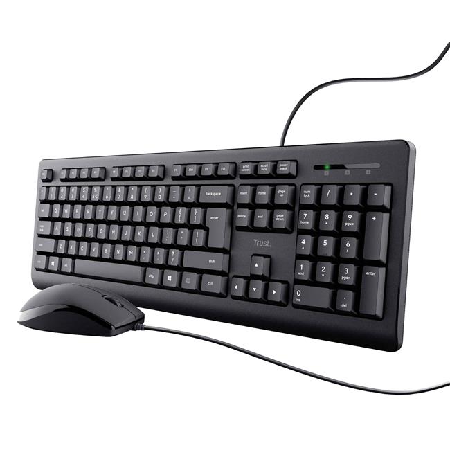 KIT TECLADO + RATO TRUST TKM250 - RESISTENTE A LIQUIDOS