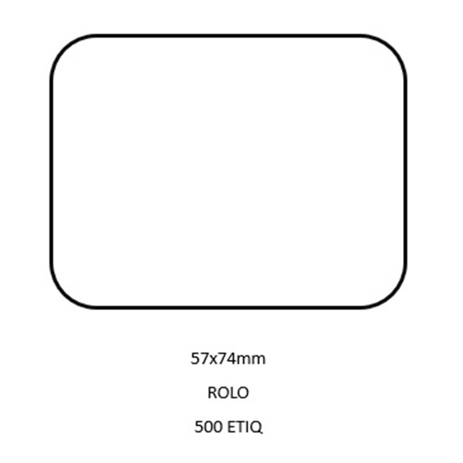 ETIQ. ROLO 57X74 TERMICAS T40 R500