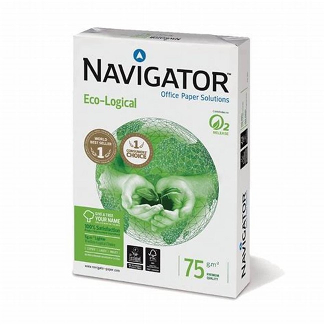PAPEL RESMA A4 75G 500FLS NAVIGATOR PREMIUM ECOLOG