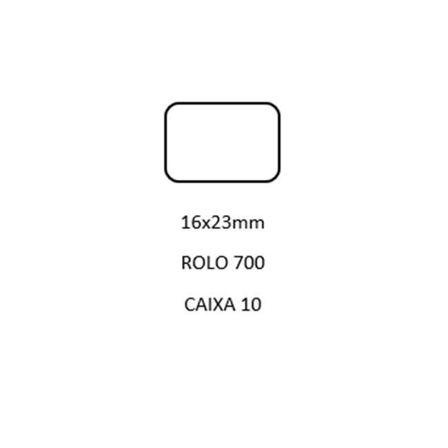 ETIQ. ROLO 16X23 CX10 X700ETQ - KF04236 P/ETIQUETADORA