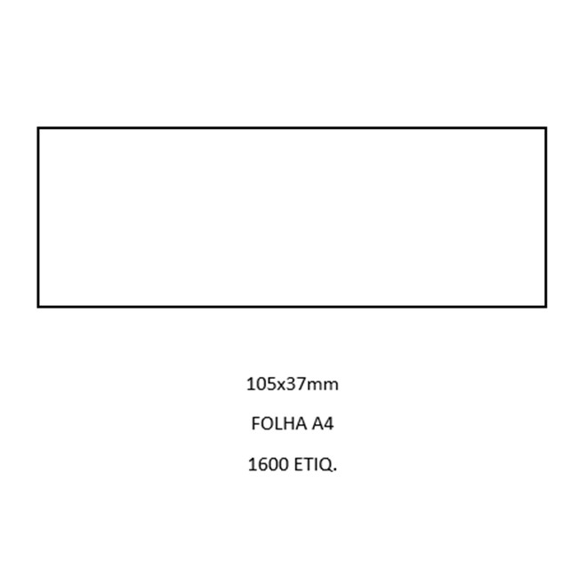 ETIQ. A4 105X37 100FLS 1600ETIQ