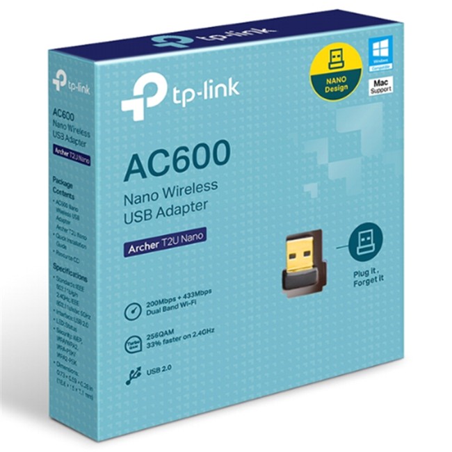 PEN WIRELESS TP-LINK AC600 NANO DUALBAND 2.4  ATE 5GHZ