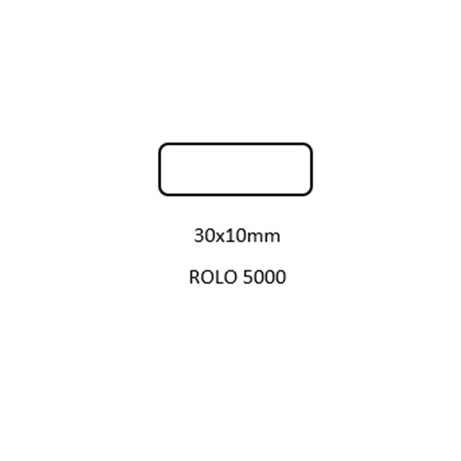 ETIQ. ROLO 30X10 TRANSPARENTE C/MARCA NEGRA R5000