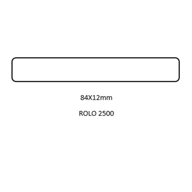 ETIQ. ROLO 84X12 POLIESTER PPB BRANCO R2500 ESQ