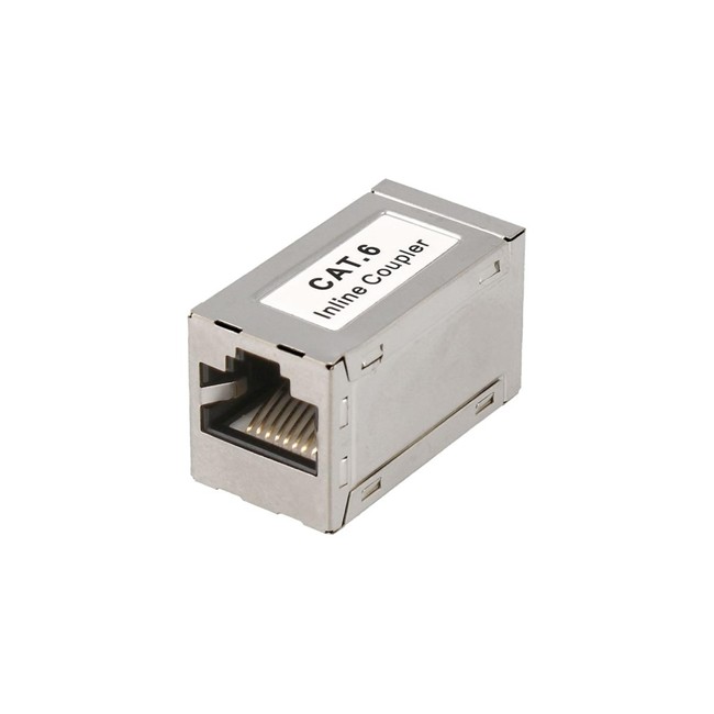 LIGADOR / UNIAO 2 X RJ 45 STP CAT.6 F METALICO