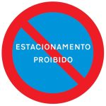 SINAL PROIBIDO ESTACIONAR 20X20 (AUTOCOLANTE).