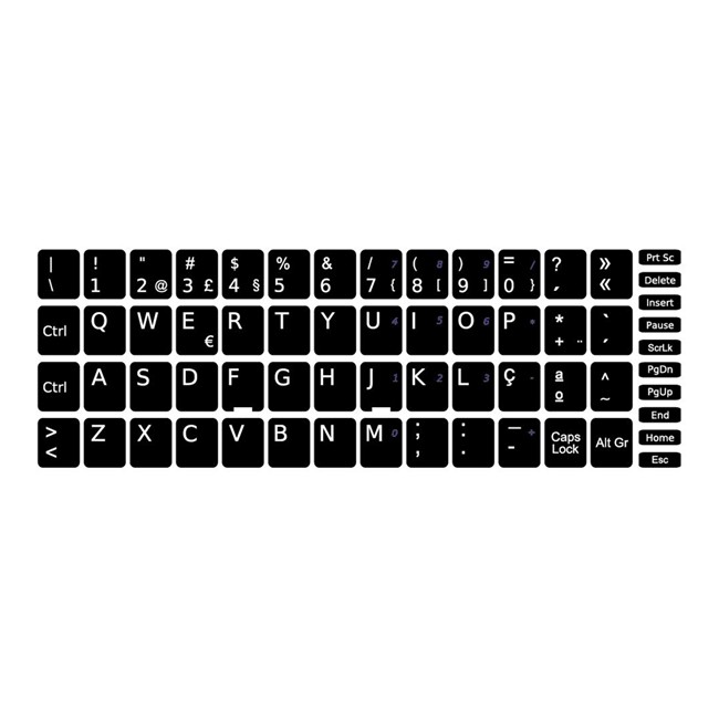 KIT TECLAS/LETRAS AUTOCOLANTES STYCKERS