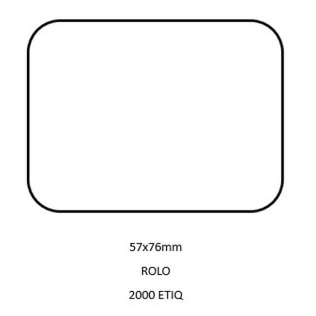 ETIQ. ROLO 57X76MM MATEPREMIUM 2000T ZEBRA