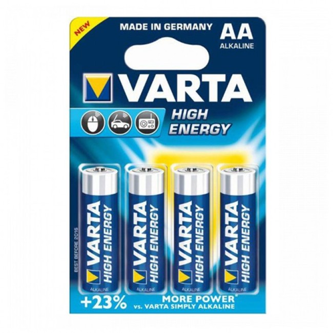 PILHA ALCALINA AA VARTA ENERGY LR06 1.5V PK4