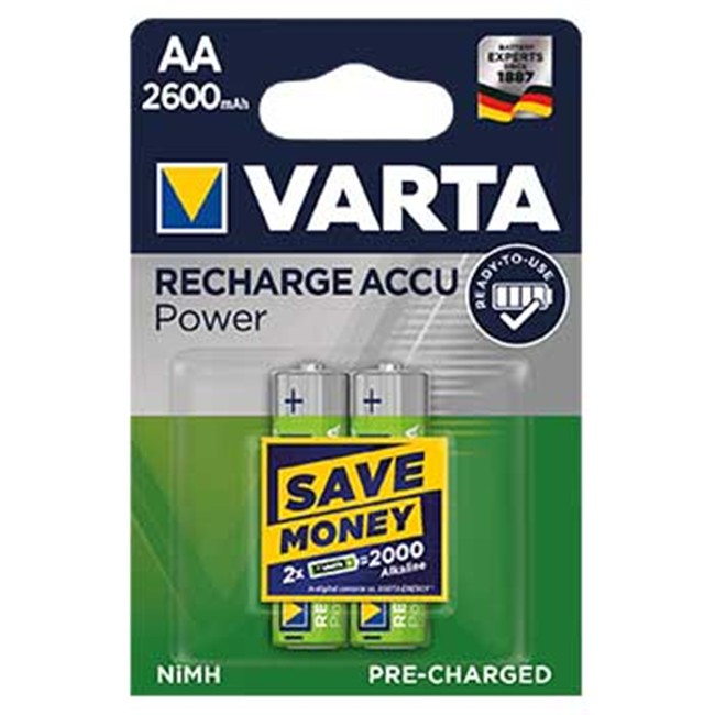 PILHA RECARREGAVEL AA 2600MHA PK2