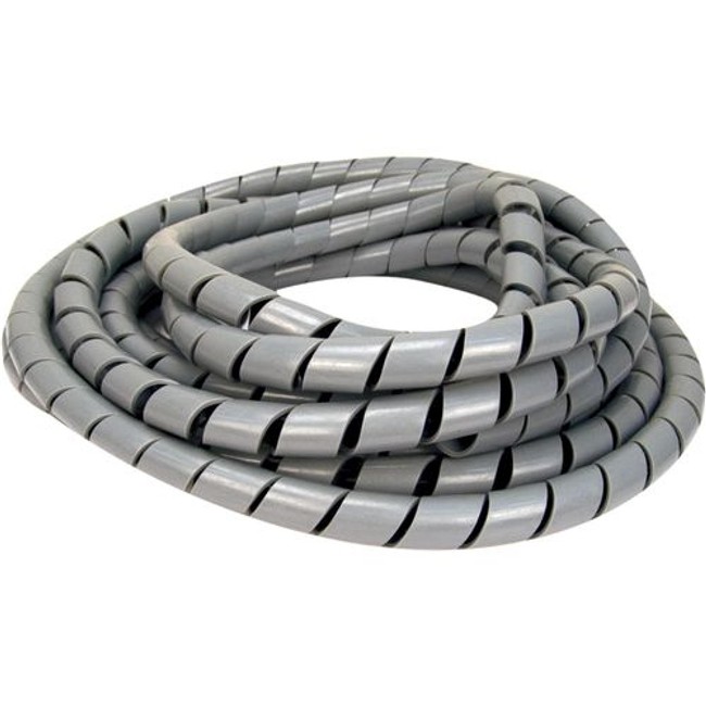 ORGANIZADOR DE CABOS ESPIRAL ENROSCADA CINZA 2.5M
