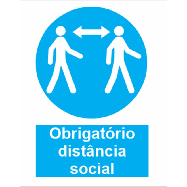 SINAL OBRIG. DISTANCIA SOCIAL 15X20 (AUTOCOLANTE).